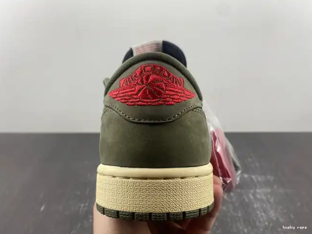 Cheap Husky DM7866-002 'BLACK SP JORDAN 1 SCOTT LOW OG OLIVE' X AIR TRAVIS 0417